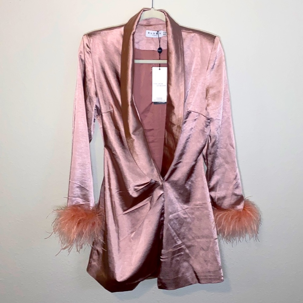 Club L London Blazer Dress - Feather